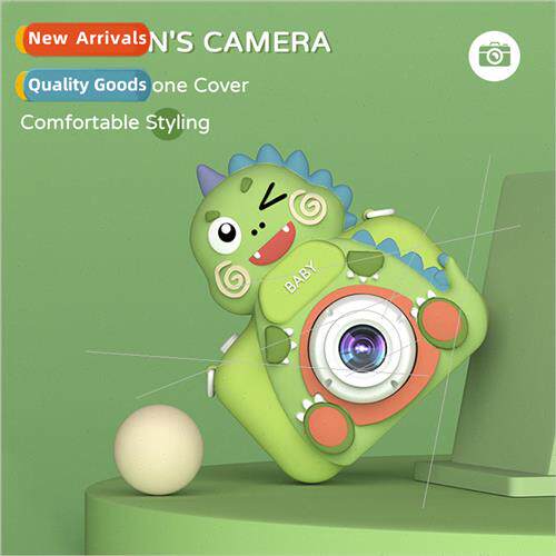 New childrens camera cartoon green dinosaur HD dual camera g