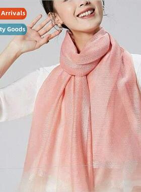 Autumn and winter silk scarf silk wool red scarf female Yang