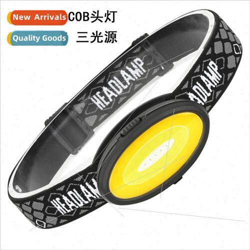 New three light source mini COB flood headlamp LED outdoor c