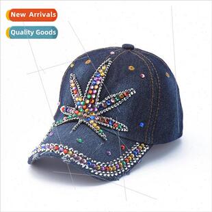 point drill cowboy letters baseba cap hat tongue Summer duck