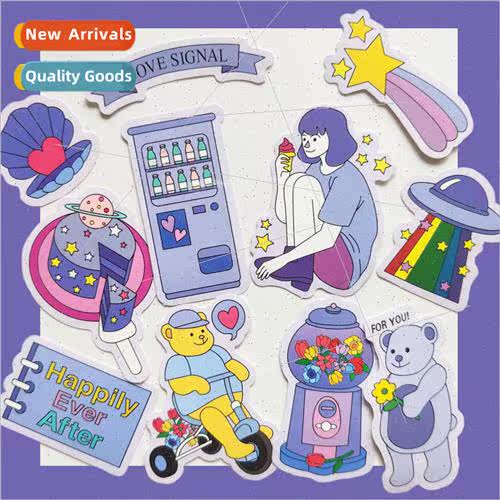 60/package of Korean literary colorful characters cartoon se