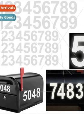 ght reflective mailbox number stickers die-cut classic  wate