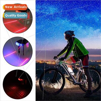 Bicycle Laser Tail ght 5LED Parallel ne Laser Laser Flashlig