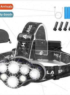 New strong light far shooting 8LED multi-function T6 headlam