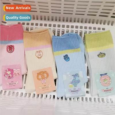 New Toy Story Ham Pig Socks Women Embroidery Cute Mid-Calf S