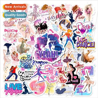 50 Dancing Girl Decorative Stickers Notebook Skateboard Girl