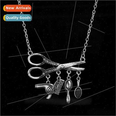 Popular Hair Stylist Tool Set Decorations Necklace Scissors