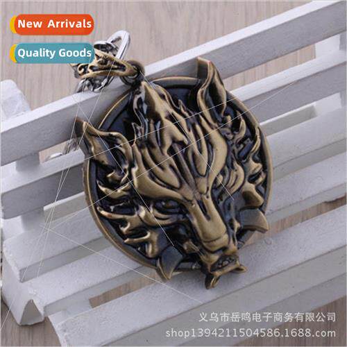 Final Fantasy anime s wolf head logo punk personalized alloy