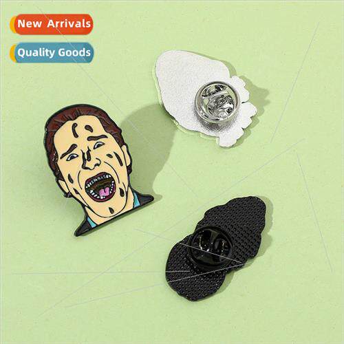 Cartoon Creative Skeleton Brooch Black Heart Horror Personal