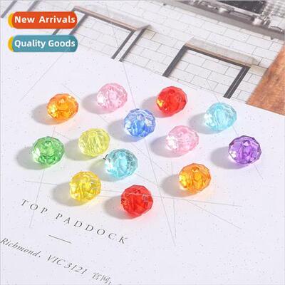 Acrylic imitation crystal wheel beads flat beads diy handmad