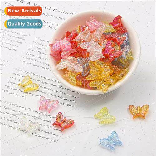 Acrylic illusion butterfly material earrings pendant handmad