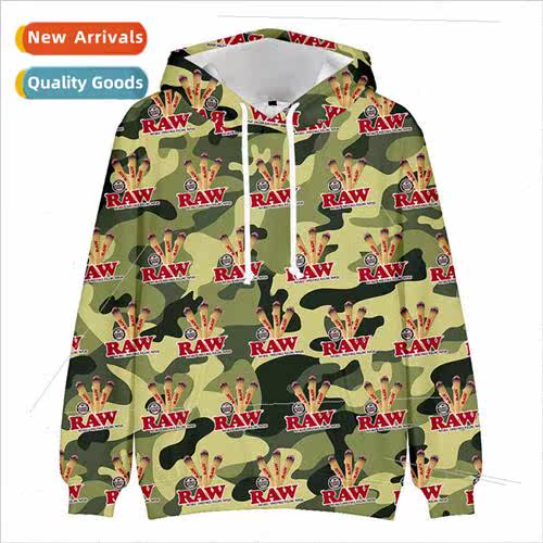 2023 new 3D digital printing hooded sweater men and women ja