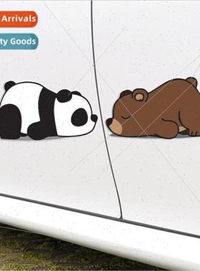 Panda cute cartoon car stickers body car rear door scratches