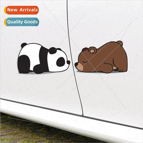 Panda cute cartoon car stickers body car rear door scratches