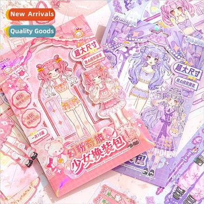 Teenage girl dress up stickers cute glitter wear oversized d