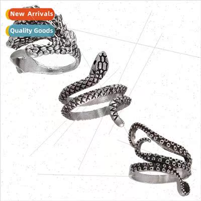 Vintage snake animal open ring octopus ring claw punk jewelr