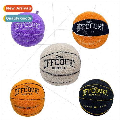 New offcourt basketball pillow white basketball plush pillow