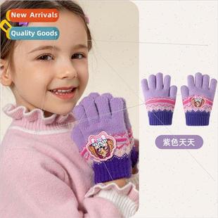Woof Woof Kids Gloves Woolen Jacquard Soft and Com适用table