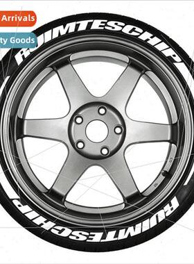 Seven colors car tire letter stickers 3D stereo black backgr