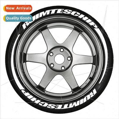 Seven colors car tire letter stickers 3D stereo black backgr
