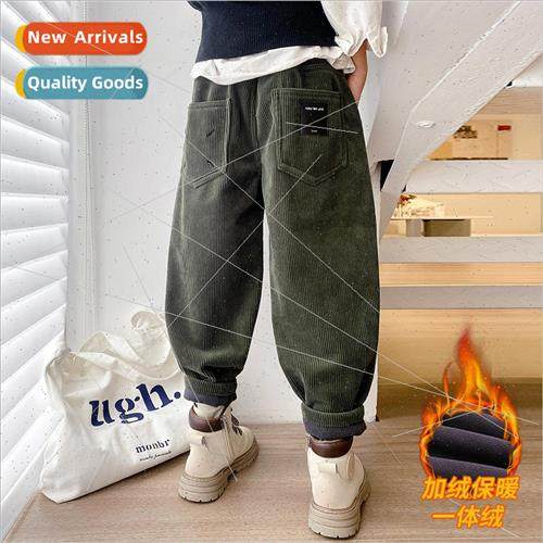 Boys padded pants fall and winter section of the middle and
