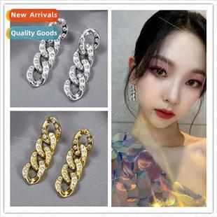 Park Min AESPA Yoo Earrings STAGE Chain PTD Diamond