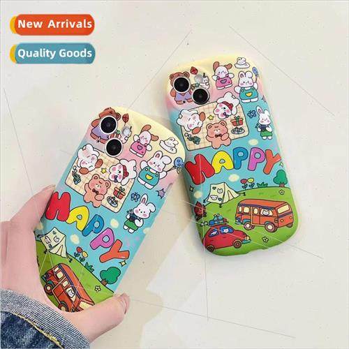 Cartoon spring trip rabbit IPhone13/15ProMax water sticker A