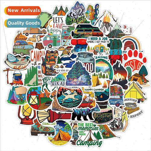 50 new outdoor camping graffiti stickers decorative luggage