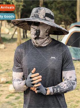 Fishermans hat mens outdoor summer ice silk hand sleeve suns