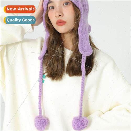 Ins Korean  of wool knit cap female fall and winter cute woo