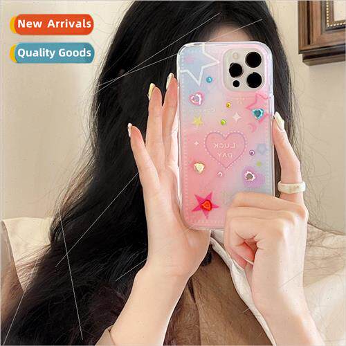 ins sweet cool girl love pentagram iPhone12ProMax applique d