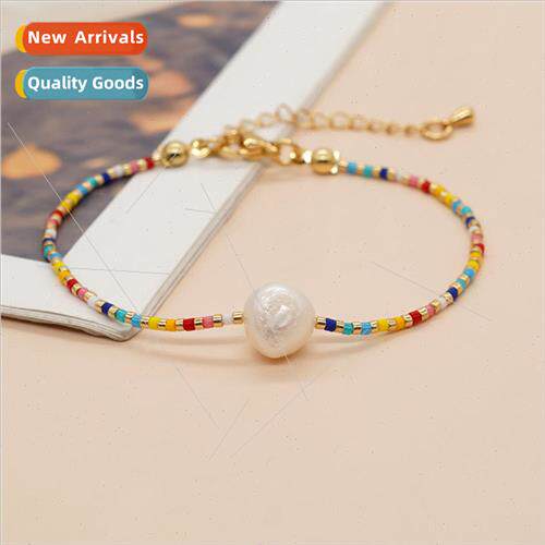 Fashion bohemian baroque pearl beaded couple hand jewelry ra