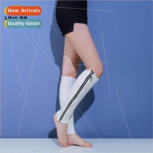 Fall and Winter New Hair Zipper White Flared Leg Warmers Spi