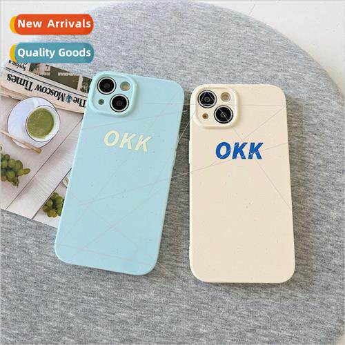 ins simple English okk Apple 13ProMax solid color iPhone 14
