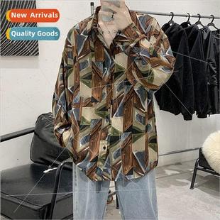 Korean long ins versatile men shirt sleeved new Autumn