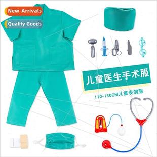 Per适用mance Surgical Costumes Doctor Clothe Green Childrens