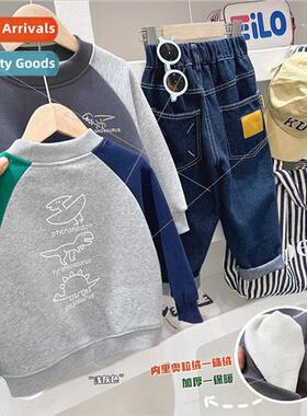 2023 childrens clothing boys and children padded and thicken