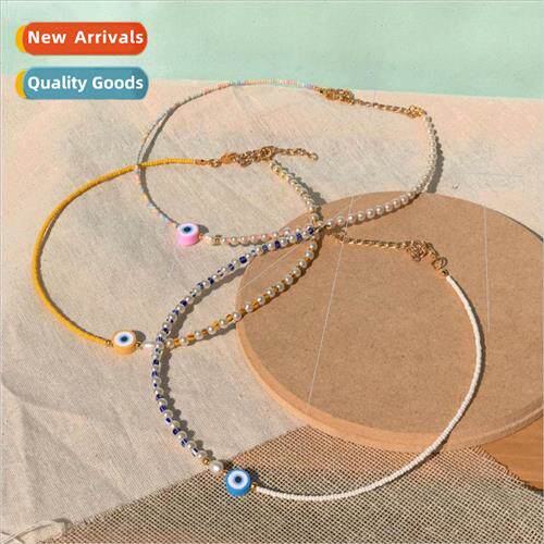 ins bohemian  imitation pearl colored glass millet beads han