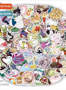 100 new cartoon snake graffiti stickers decorative motorcycl