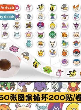 200 Stickers Pokemon Roll Stickers Innovative  Seal Stickers