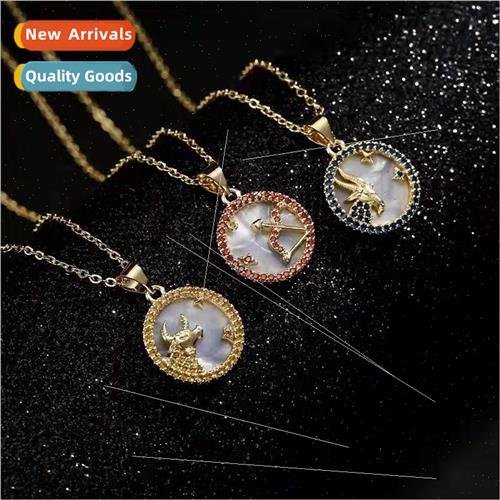12 Zodiac Signs Diamonds Mother of Pearl Jewelry Niche Creat