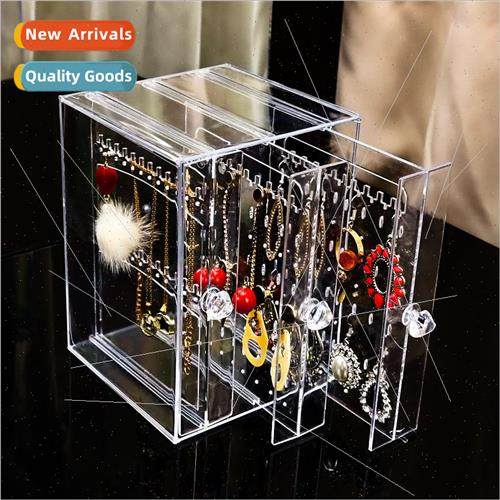 Transparent Plastic Jewelry Organizer Necklace Bracelet Box