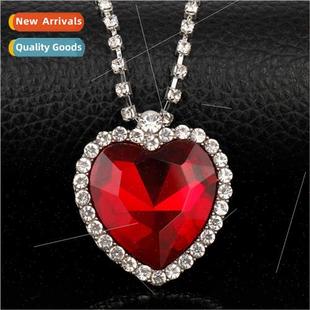 Ocean Sapphire Titanic Chain the Sweater Heart Necklace