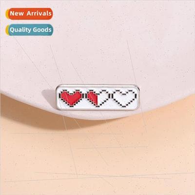 Personalized Love Heart Cute Premium Brooch Peach Heart Desi