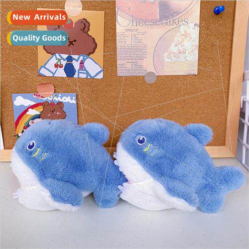 Creative soft cute bite finger shark pendant cute doll stude