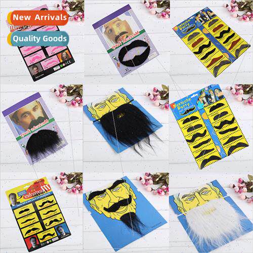 Halloween props fake beard self-stick adult childrens masque