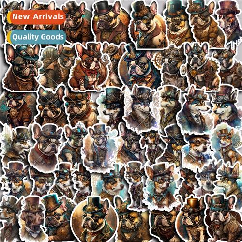 Steampunk big dog 50 large  of the handbook stickers luggage
