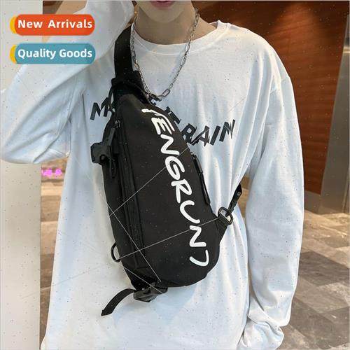 Printed letters chest bag bag female 2022 new Korean nd men