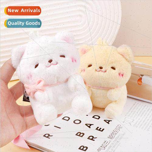 Cute chubby bear plush toy keychain book bag charm toy doll
