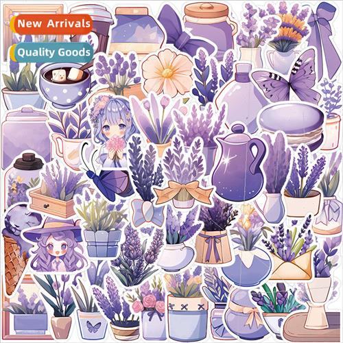 50pcs of purple lavender graffiti stickers personalized deco